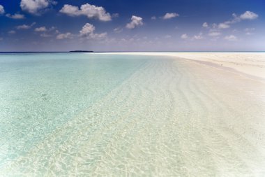 sandspit Maldivler ile güzel ada plaj