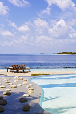 Okyanus manzaralı güzel bir oda egzotik Havuzu