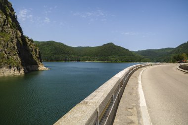 Argeş Nehri üzerinde Vidraru Barajı. Argeş, Romania. Hidro elektrik enerjisi