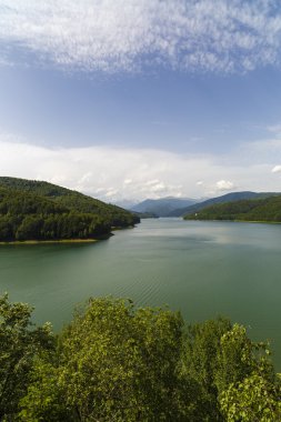 Argeş Nehri üzerinde Vidraru Barajı. Argeş, Romania. Hidro elektrik enerjisi