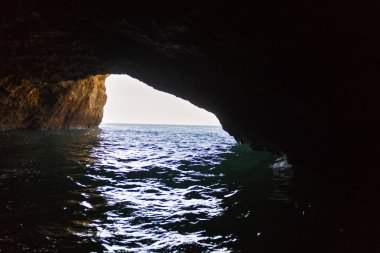 Algarve Portekiz 'deki güzel mağara