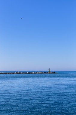 cliff, Cabo Sao Vicente, Algarve bölgesi üzerine deniz feneri, 