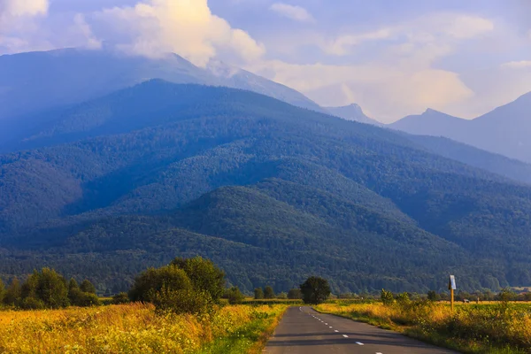 Una bella strada di montagna nelle montagne di Fagaras Romania — Foto Stock