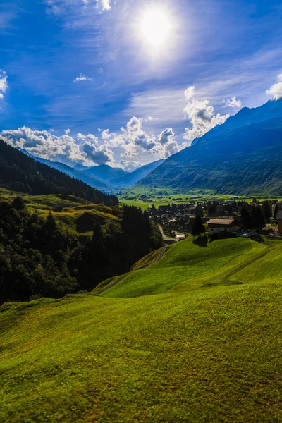 Paisagem maravilhosa nos Alpes, Suíça — Fotografia de Stock