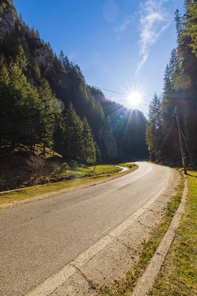 Beau Paysage Montagne Dans Les Carpates Roumanie Transition Automne Hiver — Photo