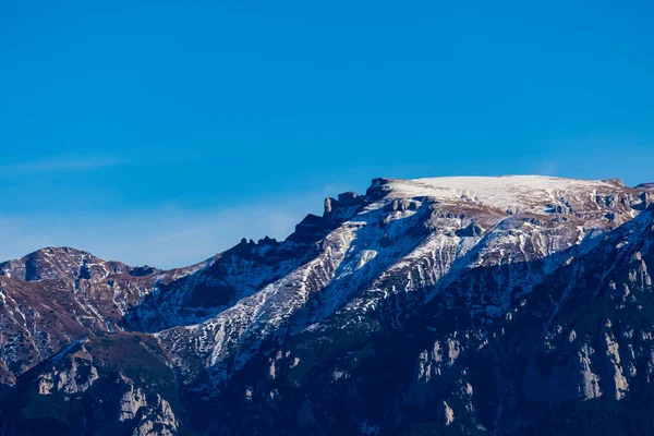 Schöne Berglandschaft Den Karpaten Rumänien Übergang Vom Herbst Zum Winter — Stockfoto