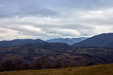 Karpat Dağları 'nın bulunduğu dağ manzarası. Romanya Ülkesi.