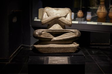 Mısır, İskenderiye 26 Nisan 2021: Ulusal müzeden görüntüler. İskenderiye 'deki ünlü Ulusal Müze, Mısır.