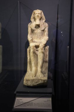 Mısır, İskenderiye 26 Nisan 2021: Ulusal müzeden görüntüler. İskenderiye 'deki ünlü Ulusal Müze, Mısır.