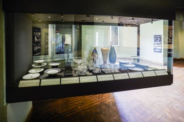 Mısır, İskenderiye 26 Nisan 2021: Ulusal müzeden görüntüler. İskenderiye 'deki ünlü Ulusal Müze, Mısır.