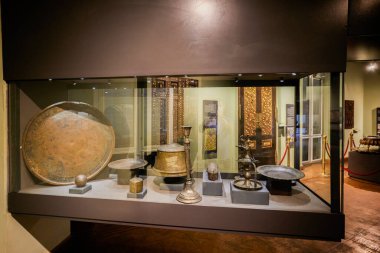 Mısır, İskenderiye 26 Nisan 2021: Ulusal müzeden görüntüler. İskenderiye 'deki ünlü Ulusal Müze, Mısır.