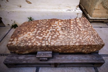 Mısır, İskenderiye 26 Nisan 2021: Ulusal müzeden görüntüler. İskenderiye 'deki ünlü Ulusal Müze, Mısır.