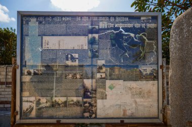 ALEXANDRIA, EGYPT - 26 Nisan 2021. Roma amfitiyatrosu, 2. yüzyıldan 4. yüzyıla kadar. Eski İskenderiye 'den kalıntılar ve parçalar.