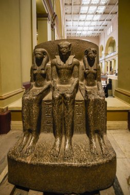 Kahire Mısır - 13 Nisan 2021. Mısır Müzesi, çeşitli sergiler.