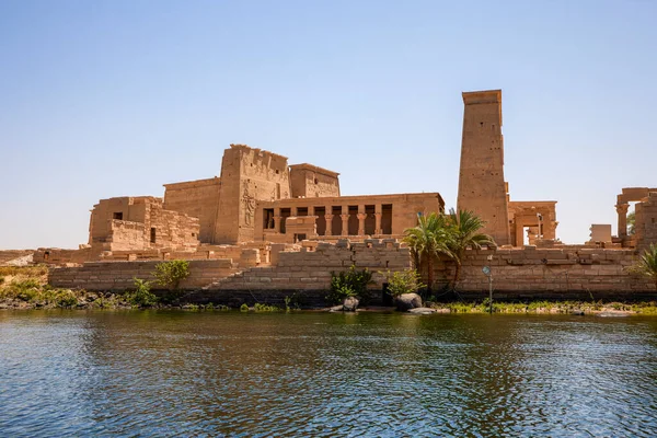 Edfu Aswan Egypt Kwietnia 2021 Świątynia Izydy Wyspie Philae Nad — Zdjęcie stockowe