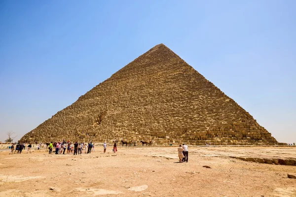 Aprile 2021 Egitto Cairo Giza Veduta Generale Delle Piramidi — Foto Stock