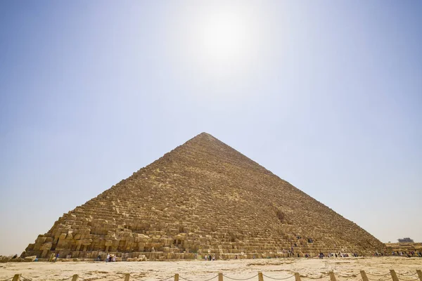 Dubna2021 Egypt Káhira Gíza Obecný Pohled Pyramidy — Stock fotografie