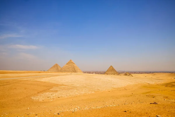 Abril 2021 Egipto Cairo Giza Vista General Las Pirámides —  Fotos de Stock