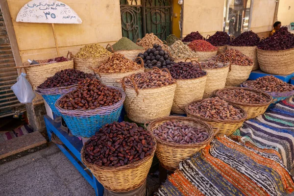 Assouan Egypte Avril 2021 Bazar Épices Traditionnelles Aux Herbes Épices — Photo