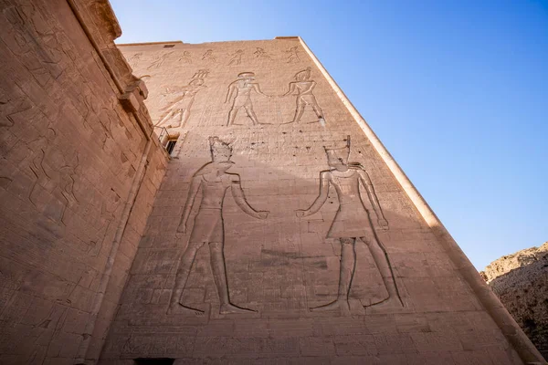 Edfu Ägypten April 2021 Tempel Des Horus Wichtige Touristenattraktion — Stockfoto