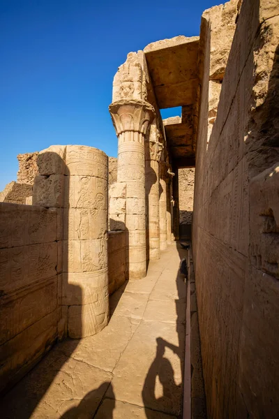 Edfu Egypt April 2021 Temple Horus Important Tourist Attraction — Stock Photo, Image