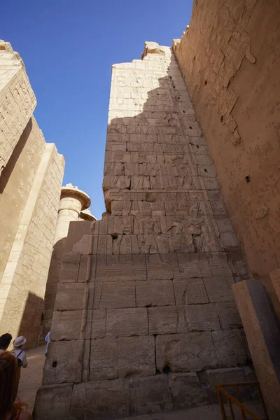 Luxor Egípus 2021 Április Templom Karnak Amun Isten Legnagyobb Templomkomplexuma — Stock Fotó