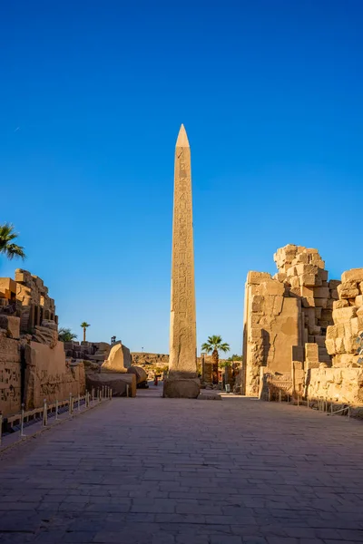 Luxor Egypt Kwiecień 2021 Świątynia Karnak Największy Kompleks Świątynny Amona — Zdjęcie stockowe