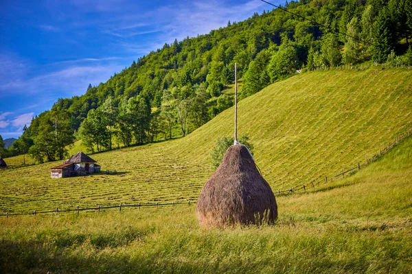 Hermoso Paisaje Con Zona Montaña Rural Rucar Rumania — Foto de Stock