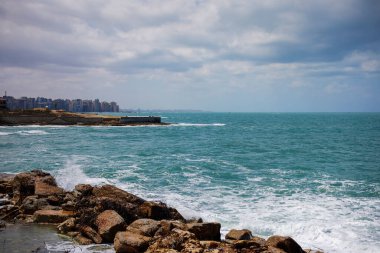 İskenderiye, Mısır - 12 Nisan 2021: Montaza halk parkındaki Kraliyet Sarayı 'nın çekildiği gün