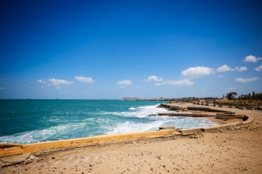 İskenderiye, Mısır - 12 Nisan 2021: Montaza halk parkındaki Kraliyet Sarayı 'nın çekildiği gün