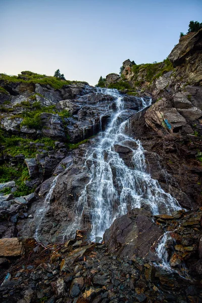 Wasserfall Fagaras Gebirge Auf Der Transfagarasan Route — Stockfoto