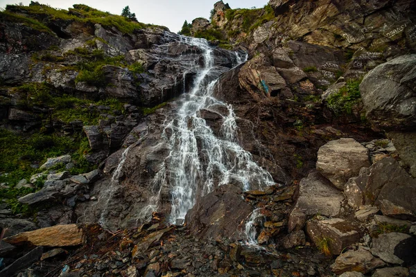 Wasserfall Fagaras Gebirge Auf Der Transfagarasan Route — Stockfoto