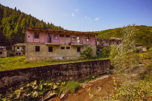 Casas Usadas Por Mineiros Abandonados Algum Lugar Romênia — Fotografia de Stock