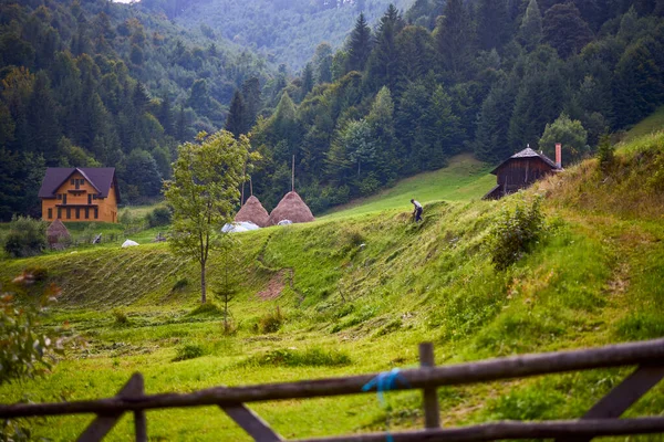 Bela Paisagem Área Montanha Nas Montanhas Dos Cárpatos Roménia — Fotografia de Stock