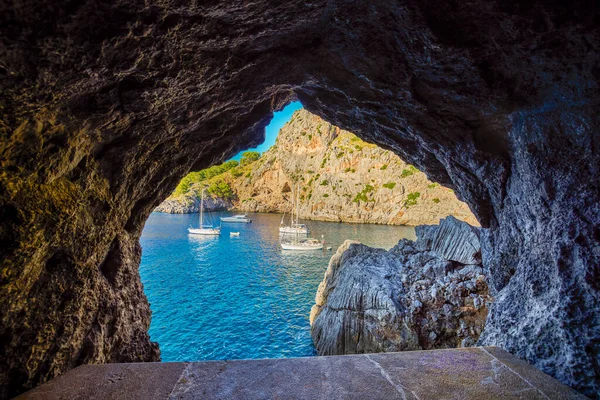 Hermoso Paisaje Con Una Orilla Del Mar Isla Palma Mallorca — Foto de Stock