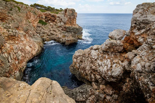 Hermoso Paisaje Con Una Orilla Del Mar Isla Palma Mallorca — Foto de Stock