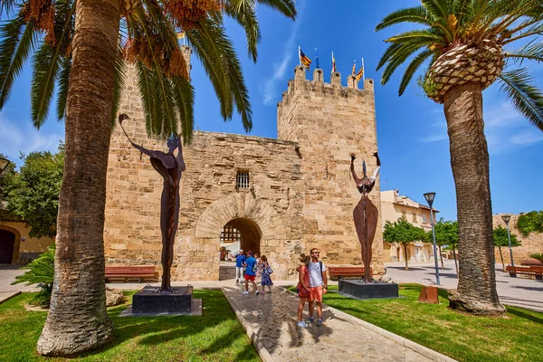Majorka Hiszpania Września 2021 Piękna Architektura Starego Miasta Alkudia Majorce — Zdjęcie stockowe