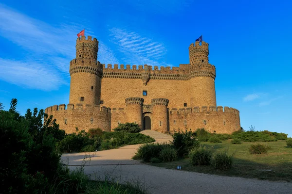 Beautiful medieval castle - Manzanares (Spain) — Stock Photo, Image