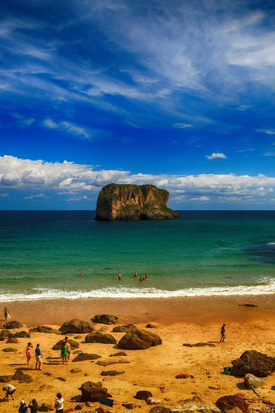 Bela paisagem praia oceano em Astúrias, Espanha — Fotografia de Stock