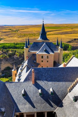 Meşhur Segovia Alcazar, Castilla y Leon, İspanya