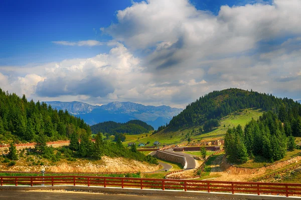 Mooie zomerse landschap in de bergen. Roemenië — Stockfoto