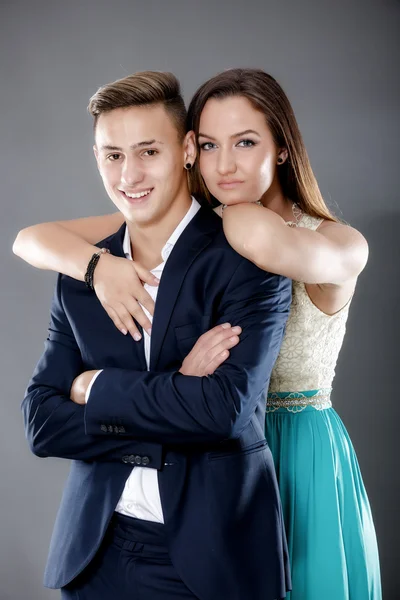 Young couple of business people in a relationship — Stock Photo, Image