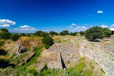 Troy efsanevi Antik şehir kalıntıları. Türkiye