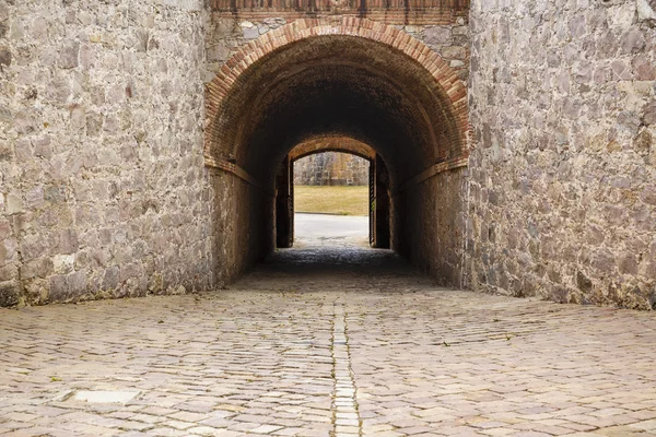 Vista de Castillo de Montjuic na montanha Montjuic em Barcelona , — Fotografia de Stock