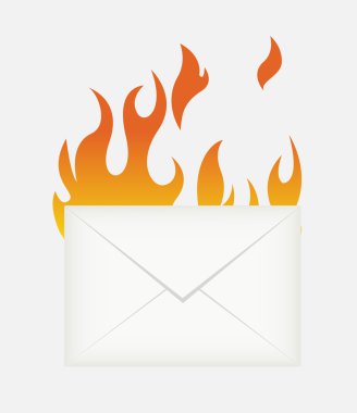Sıcak posta vektör simgesi