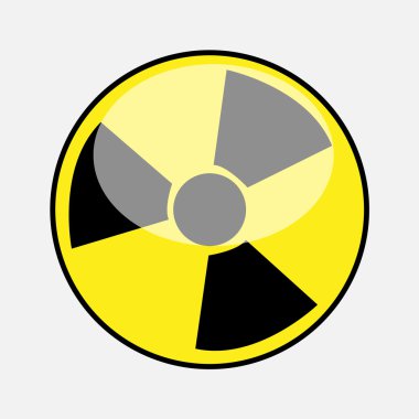 Radyasyon sembolü vektör