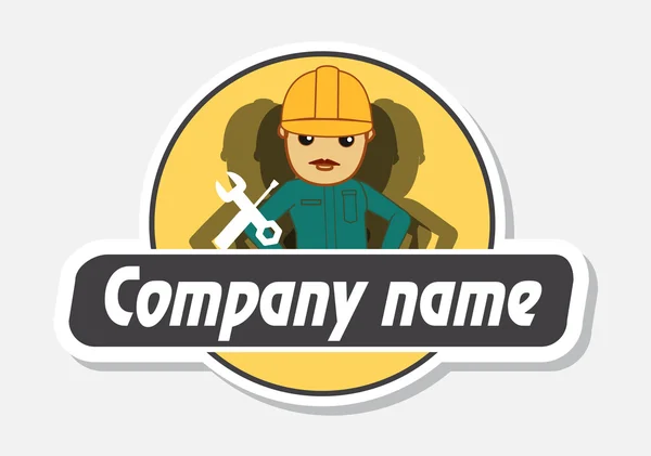 Service and Repairing - Business Mascot Logo — Stock Vector