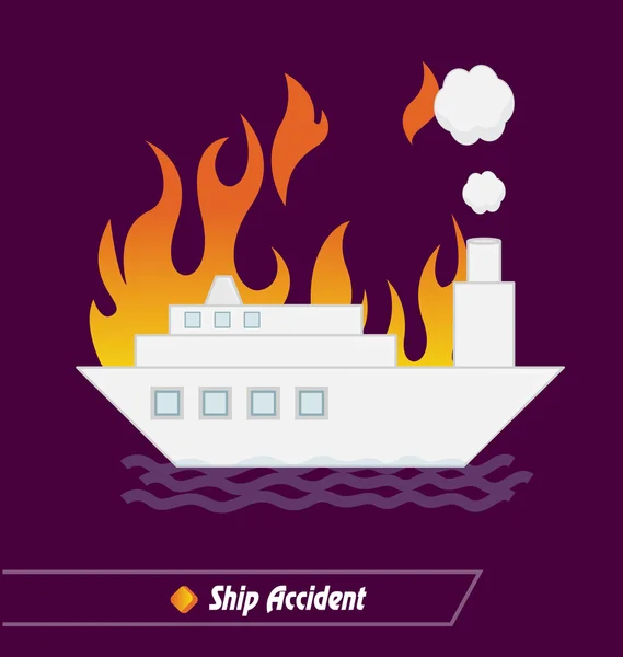 Корабель аварія Векторні ілюстрації — стоковий вектор