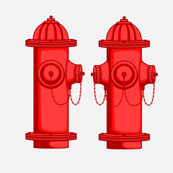 Vista di Hydrant Vector Illustrazione — Vettoriale Stock