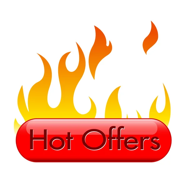 Vetor de botão de oferta quente —  Vetores de Stock